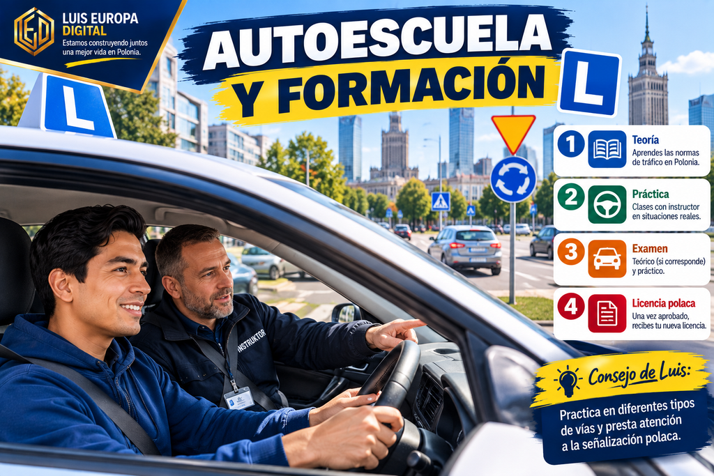 autoescuela y formación práctica para la licencia categoría B en Polonia