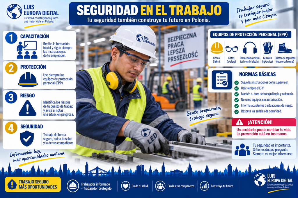 seguridad y salud laboral de trabajadores extranjeros en Polonia
